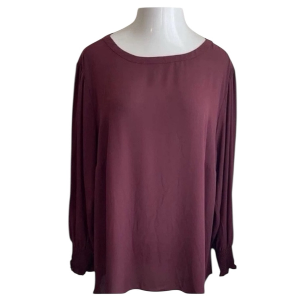 Loft Plus size 26W burgundy women’s top